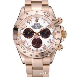 Good copy rolex watches White Rolex Black Daytona Cosmograph Gold 622548 Subdials with Bracelet 0520